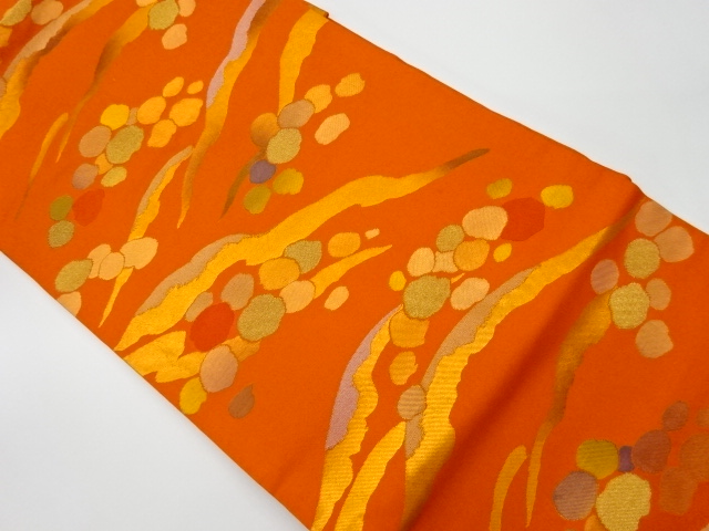 JAPANESE KIMONO / VINTAGE NAGOYA OBI / WOVEN ABSTRACT